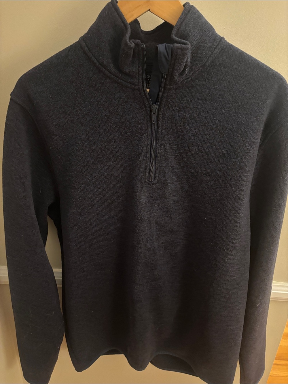 J. Crew Factory Men's Zip-Up Sweater in Dark Charcoal